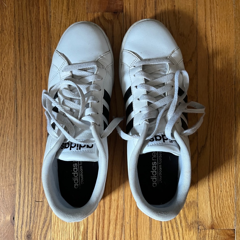 Adidas Classic White and Black Sneakers